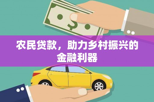 日土农民贷款，助力乡村振兴的金融利器