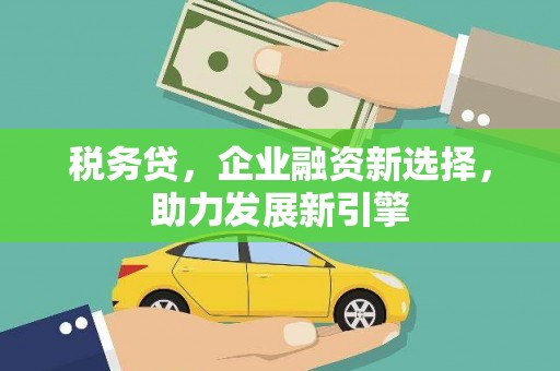 日土税务贷，企业融资新选择，助力发展新引擎