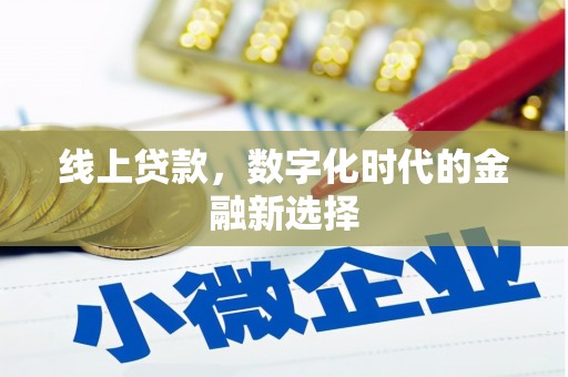 日土线上贷款，数字化时代的金融新选择