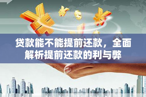 日土贷款能不能提前还款，全面解析提前还款的利与弊