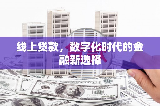 日土线上贷款，数字化时代的金融新选择